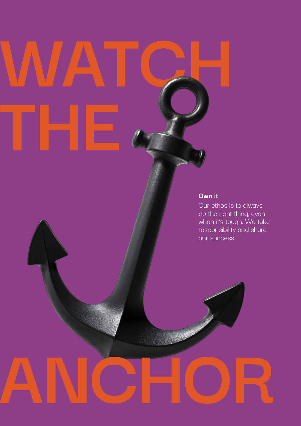 Watch the anchor — stay grounded. Don't chase the shiny thing without checking it serves the strategy.