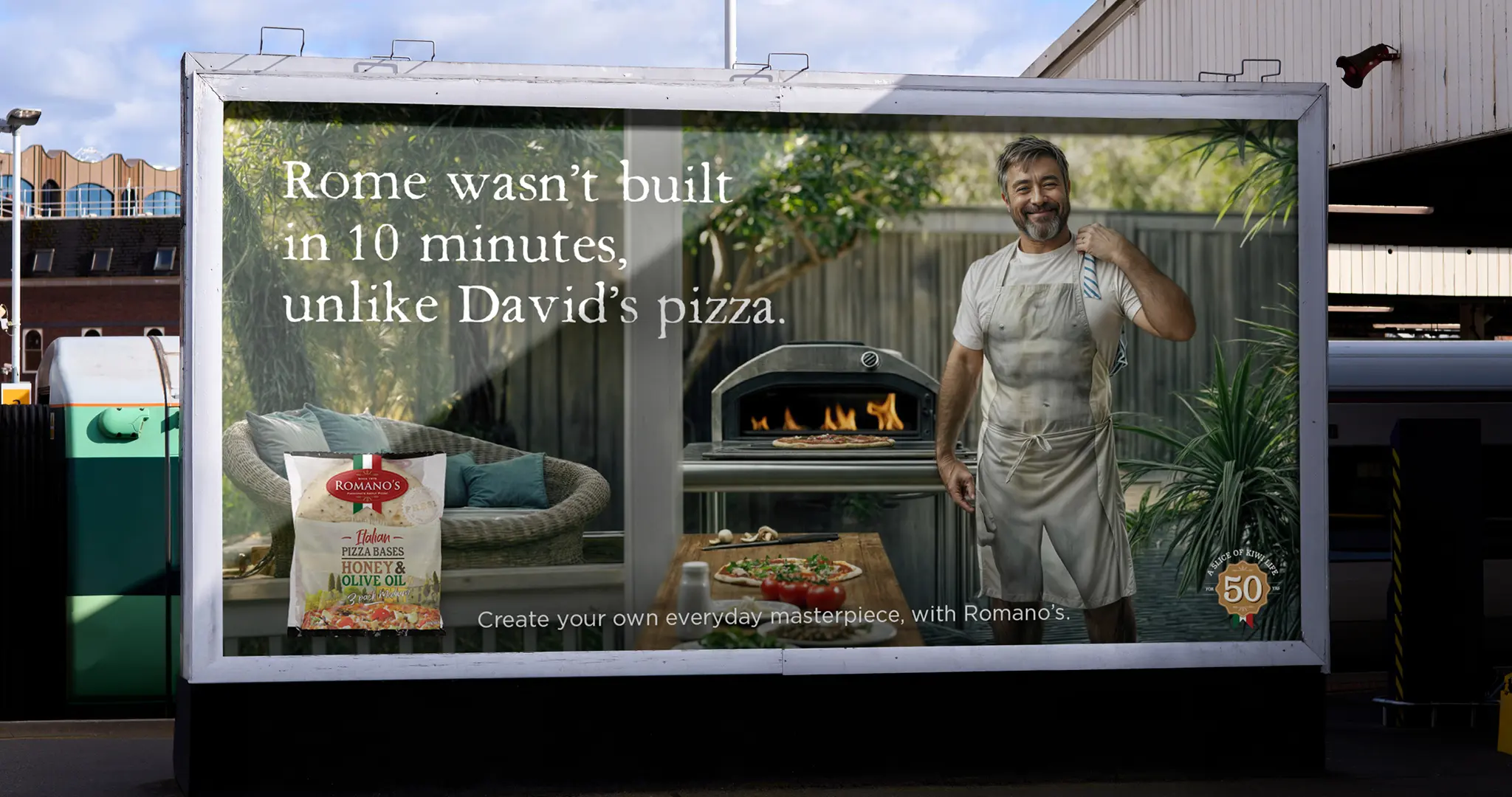 Romanos AI-generated artwork campaign creative