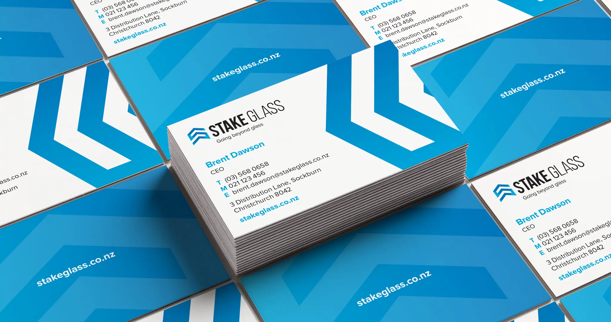 Stake Glass business cards