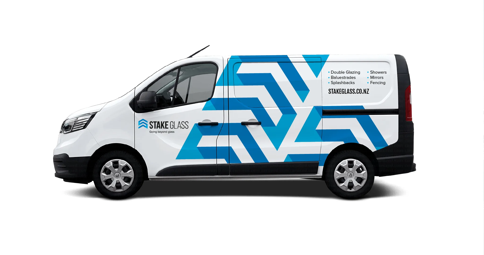 A Stake Glass branded van